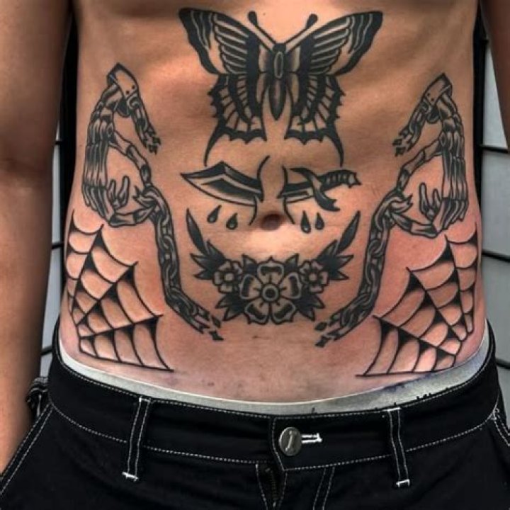 Alluring Male Lower Abdomen Tattoo Designs For A Striking Visual Appeal
