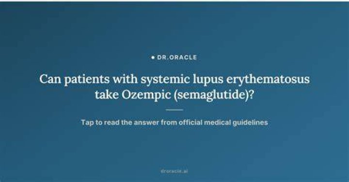 Can Lupus Patients Find Hope With Ozempic?