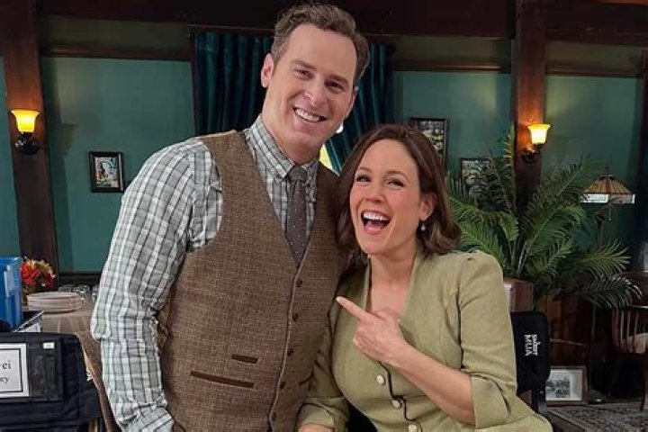 Erin Krakow And Ben Rosenbaum On Set