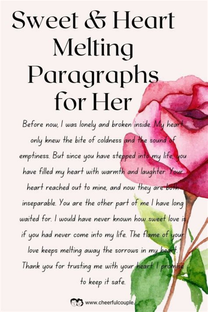 Romantic Paragraphs To Melt His Heart
