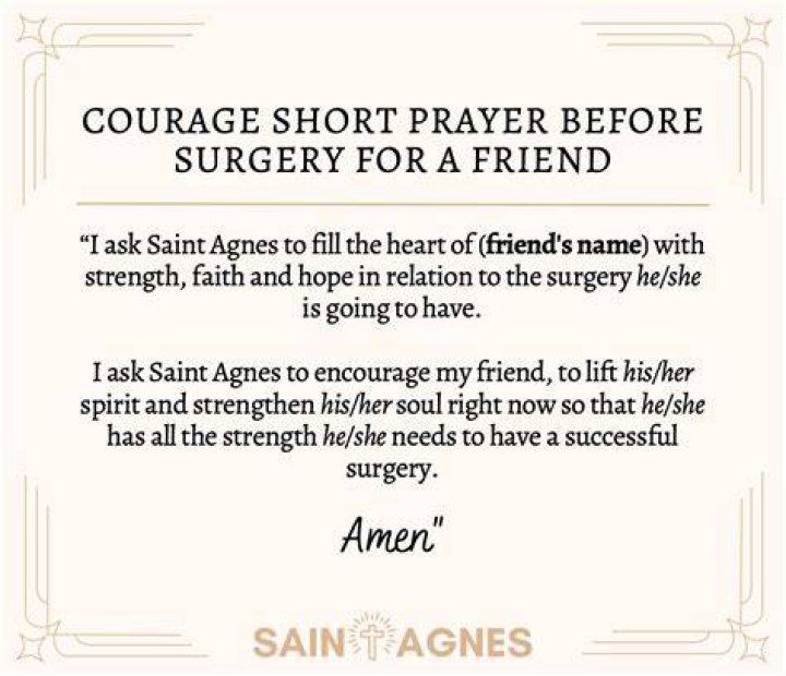 Short Prayer Before Surgery For A Friend